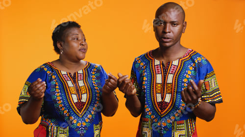 Preview: Confident man and woman asking for salary on camera