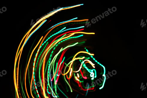 Preview: Abstract colorful motion background with blurred lights