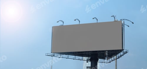 Preview: Blank billboard large size for outdoor advertising.