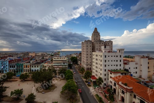Preview: Aerial view of the Havana City, Capital of Cuba