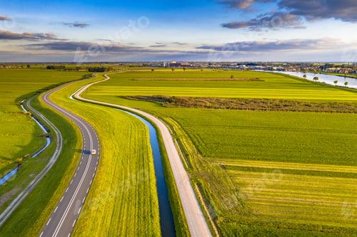 Preview: Aerial view of Coastal region IJsselmeer
