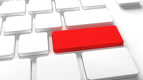 Preview: Blanck Keyboard button red color key pc