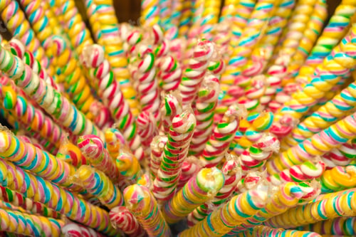 Preview: Many colorful Candy Canes for Christmas holidays