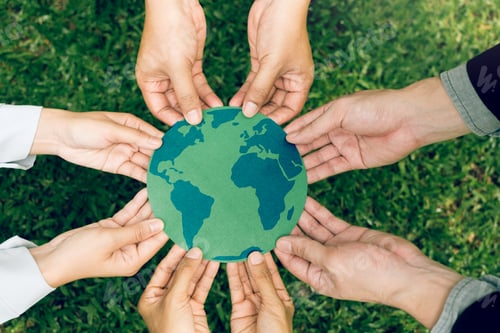 Preview: Green Planet in Your Hands. Save Earth. Environment Concept