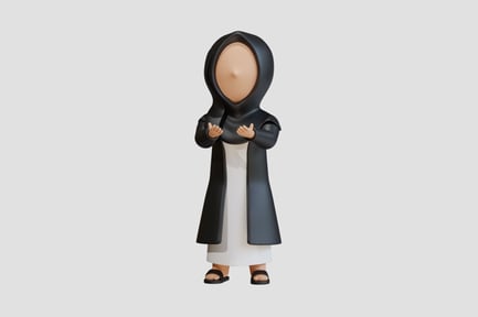 Preview: Muslim Woman 3D Character Explaining Gesture