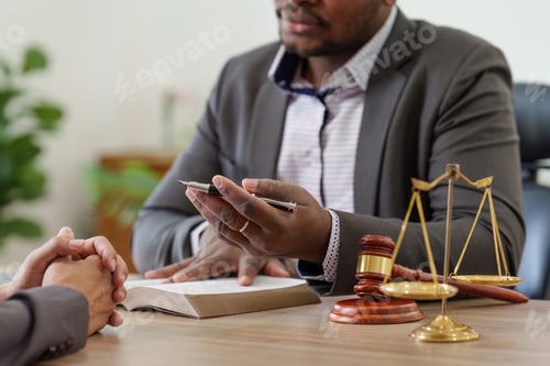 Preview: American African Lawyers advice to client about agreement contract. Law, legal services, advice
