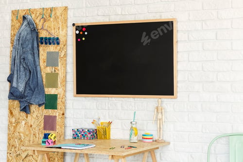 Preview: Modern workspace with brick wall