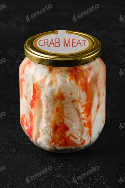 Preview: Canned crab in glass pot