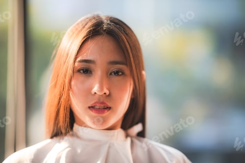 Preview: professional fashion hairdresser and hair beauty salon, hairstylist making treatment to woman client