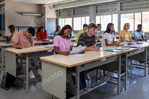Preview: High school students studying in classroom