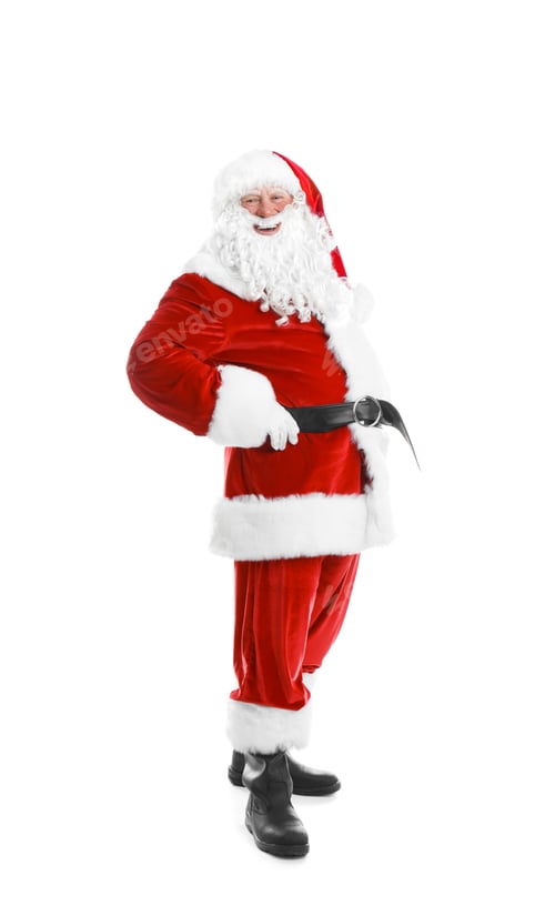Preview: Authentic Santa Claus on white background