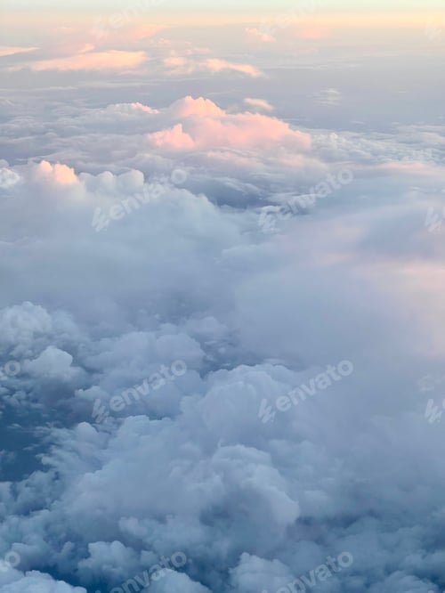 Preview: Cloudy sky at sunset, beautiful pink sunset