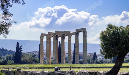 Preview: Athens Greece. Zeus olympian ancient temple ruins