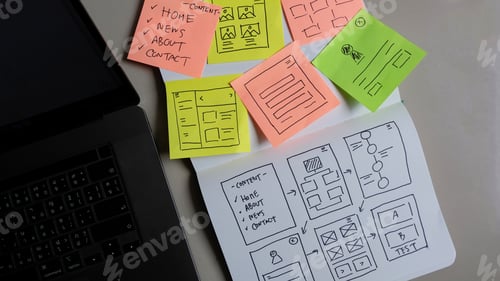 Preview: Draft sketch drawing template layout wireframe.
