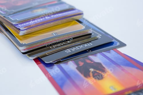 Preview: Tarot Cards On White Background