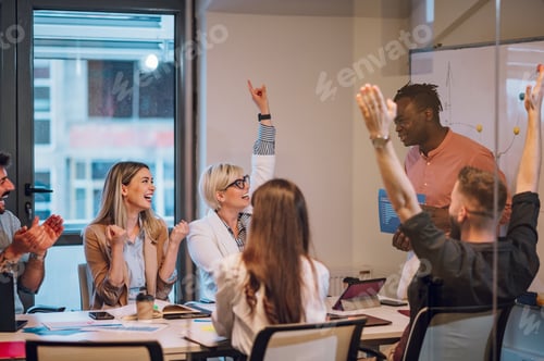 Preview: Multiracial business team having a meeting in the office