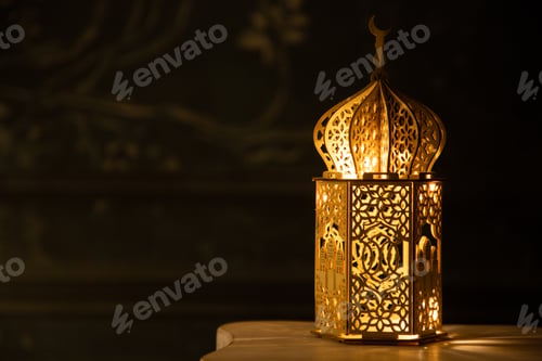 Preview: eid Mubarak lantern at night Muslim holiday