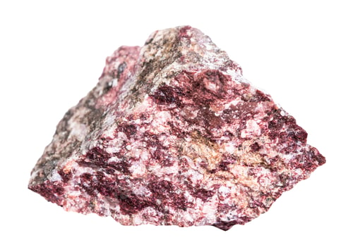 Preview: raw piemontite mineral isolated on white