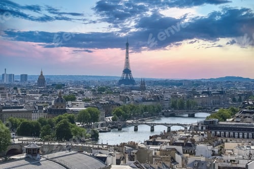 Vista previa: Paris, aerial view of the Eiffel Tower