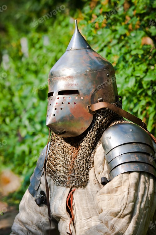 Preview: man in knight's helmet