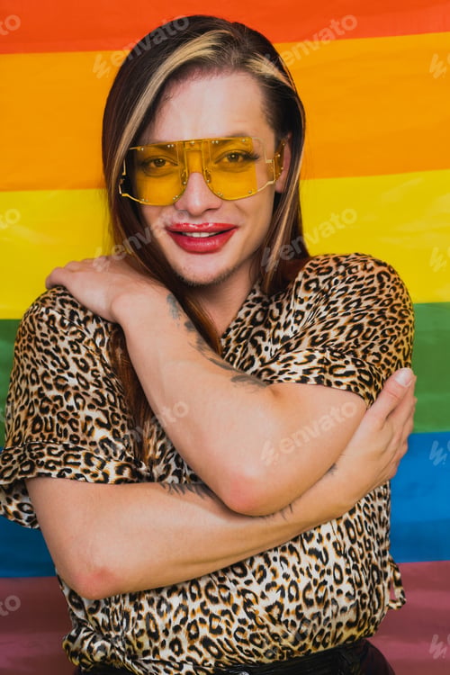 Preview: Transgender man fights for human rights, lgbt concept