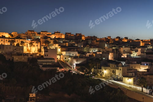 Preview: Residential area by the farms captured at night