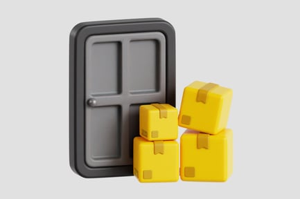 Preview: 3D Cartoon Door To Door Delivery Asset