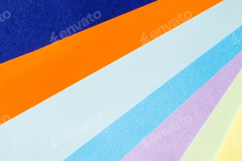 Visualização: Fundo de papel colorido, cartão de papel e figuras geométricas, cor pastel