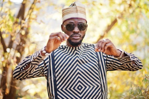 Preview: Portrait of stylish black african american man