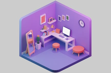 Preview: Work Corner with Desk and Chair