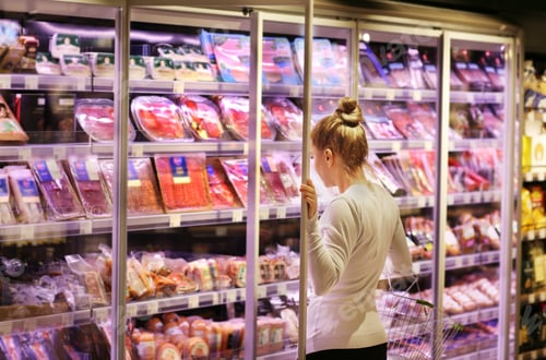 Preview: Woman Choosing A Dairy Products At Supermarket