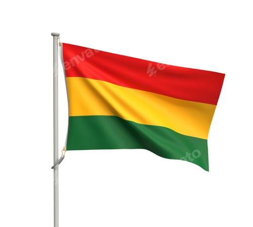 Preview: Green red orange yellow golden color flag waving symbol black history month 1 first february african