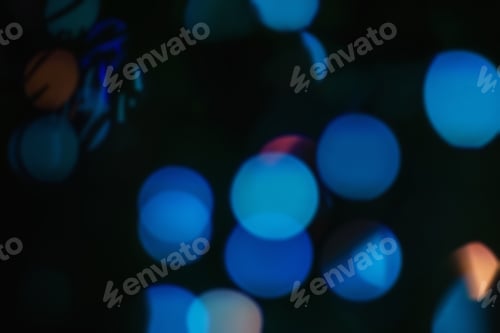 Preview: Background Abstract- Bokeh Blurry. Defocused- Festive Party. New Year- Beautiful Spark.