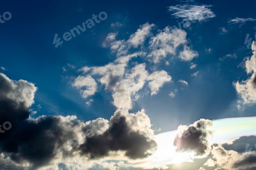 Preview: colorful dramatic sky with cloud at sunset.