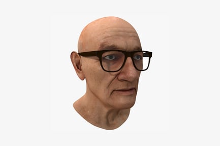 Preview: Portrait of bald man with glasses