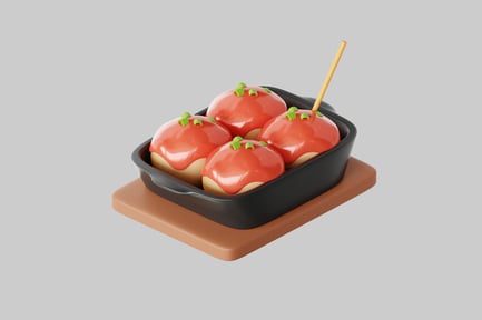 Preview: Takoyaki snack on tray