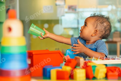 Preview: Happy baby wants water.