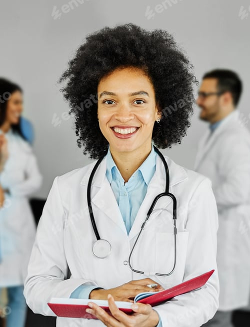 Preview: doctor nurse portrait man hospital group team medical uniform health black