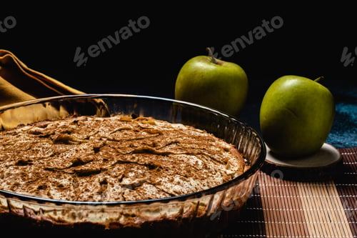 Preview: Sweet homemade apple cake with cinnamon