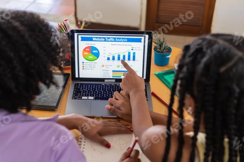 Preview: Students learning data analysis and website traffic performance