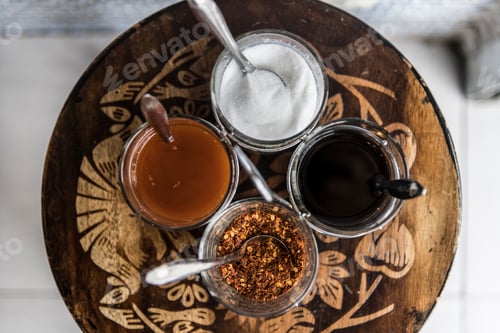 Preview: Closeup of Asian noodle seasoning set