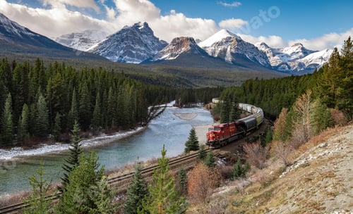 Preview: Train in the Valley of Banff Canada