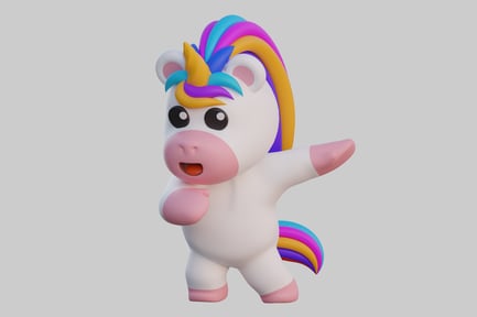 Preview: Dabbing unicorn cute animal figure