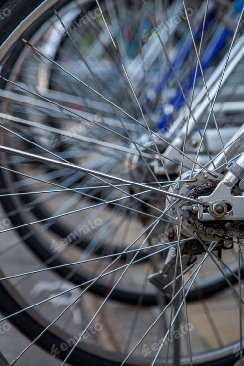 Preview: Rickshaws wheel on the street of Kyoto, Japan