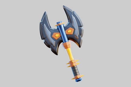 Preview: Axe with two curved blades and a long handle