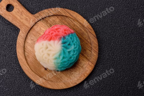 Preview: Chinese mooncake is an Asian sweet dessert. Asian mooncake as a background for your design