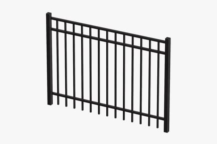 Preview: Clean Wrought Iron Fence Section