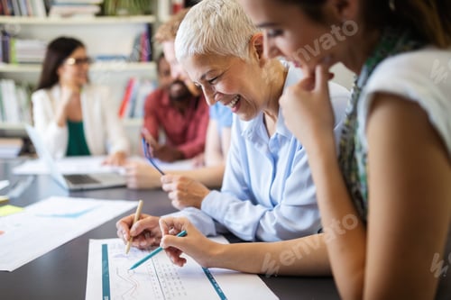 Preview: Business people good teamwork in office. Teamwork successful meeting workplace concept