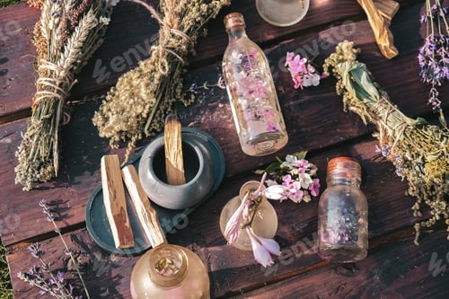 Preview: Aromatherapy,esotericism,occultism,herbal gathering and drying,aesthetic herbal pharmacy,organic alt