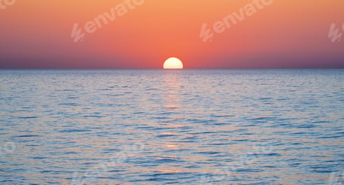 Preview: Calm sea sunset.